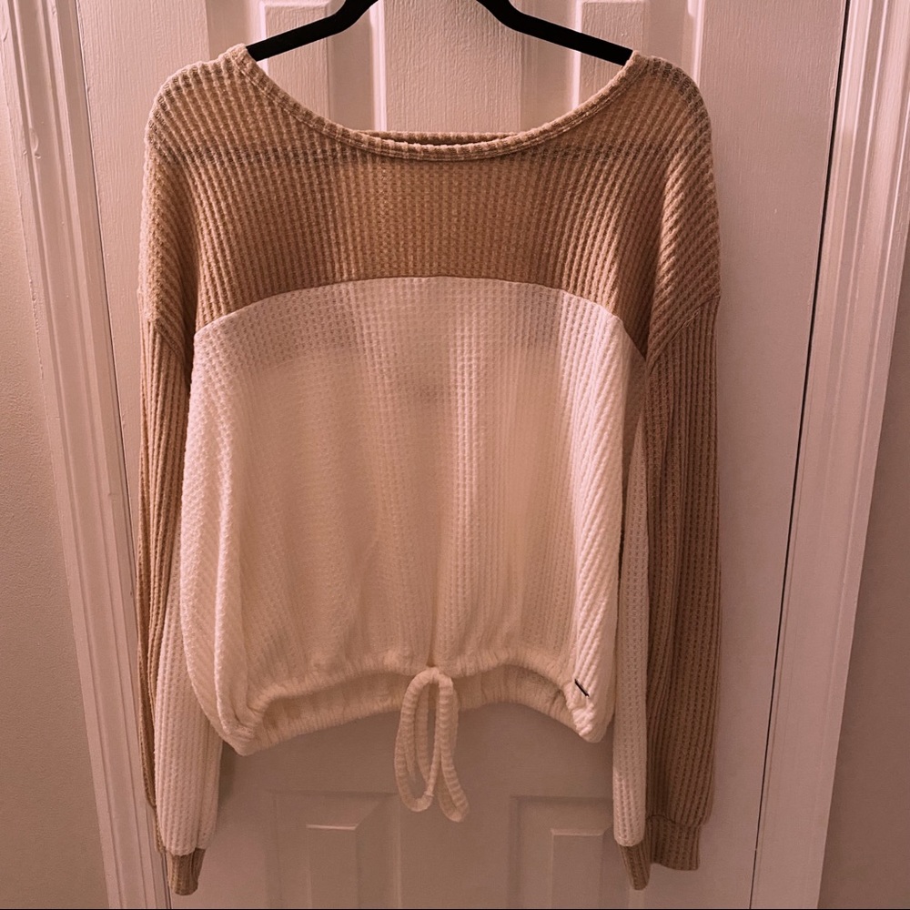 hollister waffle sweater